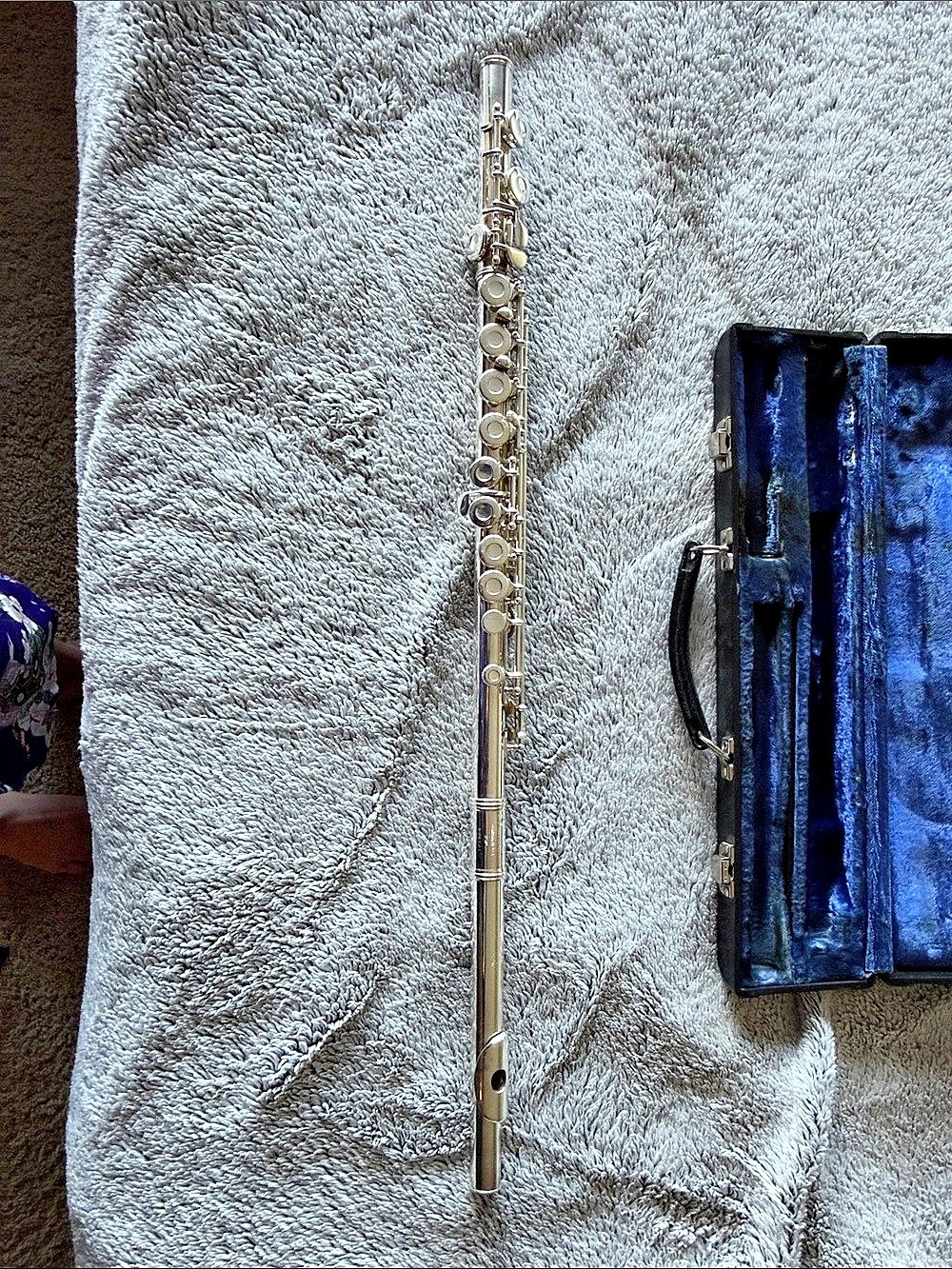 Gemeinhardt 2SP Flute Silver & Blue Case with Cleaning Kit